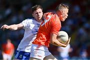 17 July 2021; Oisin O'Neill of Armagh in action against Karl O'Connell of Monaghan during the Ulster GAA Football Senior Championship Semi-Final match between Armagh and Monaghan at Páirc Esler in Newry, Down. Photo by Sam Barnes/Sportsfile