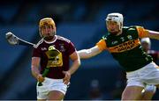 17 July 2021; David Glennon of Westmeath is tackled by Evan Murphy of Kerry during the Joe McDonagh Cup Final match between Westmeath and Kerry at Croke Park in Dublin. Photo by Ray McManus/Sportsfile