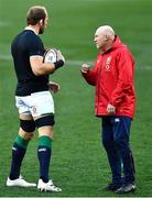 17 July 2021; Alun Wyn Jones of British and Irish Lions with assistant coach Neil Jenkins before the British and Irish Lions Tour match between DHL Stormers and The British & Irish Lions at Cape Town Stadium in Cape Town, South Africa. Photo by Ashley Vlotman/Sportsfile