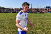 17 July 2021; Conor McManus of Monaghan celebrates after his side's victory in the Ulster GAA Football Senior Championship Semi-Final match between Armagh and Monaghan at Páirc Esler in Newry, Down. Photo by Sam Barnes/Sportsfile