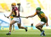 17 July 2021; David Glennon of Westmeath in action against Fionan Mackessy of Kerry during the Joe McDonagh Cup Final match between Westmeath and Kerry at Croke Park in Dublin. Photo by Eóin Noonan/Sportsfile