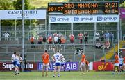 17 July 2021; Conor McManus of Monaghan kicks a late equalising point during the Ulster GAA Football Senior Championship Semi-Final match between Armagh and Monaghan at Páirc Esler in Newry, Down. Photo by Ramsey Cardy/Sportsfile