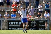 17 July 2021; Conor McManus of Monaghan celebrates at the final whistle after his side's victory in the Ulster GAA Football Senior Championship Semi-Final match between Armagh and Monaghan at Páirc Esler in Newry, Down. Photo by Sam Barnes/Sportsfile