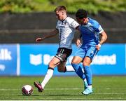 17 July 2021; Patrick McEleney of Dundalk in action against Will Seymore of Finn Harps during the SSE Airtricity League Premier Division match between Dundalk and Finn Harps at Oriel Park in Dundalk, Louth. Photo by Michael P Ryan/Sportsfile