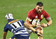 17 July 2021; Rory Sutherland of The British & Irish Lions is tackled by Edwil van der Merwe of DHL Stormers during the British and Irish Lions Tour match between DHL Stormers and The British & Irish Lions at Cape Town Stadium in Cape Town, South Africa. Photo by Ashley Vlotman/Sportsfile