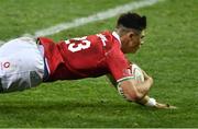 17 July 2021; Louis Rees-Zammit of The British & Irish Lions scores his side's sixth try during the British and Irish Lions Tour match between DHL Stormers and The British & Irish Lions at Cape Town Stadium in Cape Town, South Africa. Photo by Ashley Vlotman/Sportsfile