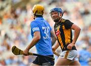 17 July 2021; John Donnelly of Kilkenny with Dáire Gray of Dublin during the Leinster GAA Senior Hurling Championship Final match between Dublin and Kilkenny at Croke Park in Dublin. Photo by Eóin Noonan/Sportsfile