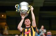 17 July 2021; Adrian Mullen of Kilkenny lifts the Bob O'Keeffe Cup followin the Leinster GAA Senior Hurling Championship Final match between Dublin and Kilkenny at Croke Park in Dublin. Photo by Stephen McCarthy/Sportsfile