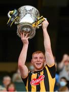 17 July 2021; Adrian Mullen of Kilkenny lifts the Bob O'Keeffe Cup followin the Leinster GAA Senior Hurling Championship Final match between Dublin and Kilkenny at Croke Park in Dublin. Photo by Stephen McCarthy/Sportsfile