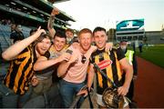 17 July 2021; Kilkenny's James Bergin celebrates with supporters following the Leinster GAA Senior Hurling Championship Final match between Dublin and Kilkenny at Croke Park in Dublin. Photo by Stephen McCarthy/Sportsfile
