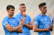 17 July 2021; Dejected Dublin players Cian Boland, left, and Seán Moran following the Leinster GAA Senior Hurling Championship Final match between Dublin and Kilkenny at Croke Park in Dublin. Photo by Stephen McCarthy/Sportsfile