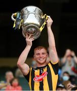 17 July 2021; Kilkenny captain Adrian Mullen lifts the Bob O'Keeffe Cup following the Leinster GAA Senior Hurling Championship Final match between Dublin and Kilkenny at Croke Park in Dublin. Photo by Stephen McCarthy/Sportsfile