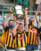 17 July 2021; Adrian Mullen of Kilkenny lifts the Bob O'Keeffe Cup following the Leinster GAA Senior Hurling Championship Final match between Dublin and Kilkenny at Croke Park in Dublin. Photo by Eóin Noonan/Sportsfile