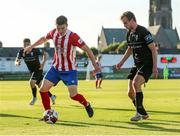 16 July 2021; Matt Keane of Treaty United in action against Mark Dignam of UCD during the SSE Airtricity League First Division match between Treaty United and UCD at Market's Field in Limerick. Photo by Michael P Ryan/Sportsfile