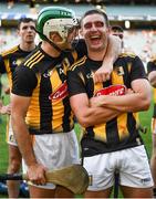 17 July 2021; Kilkenny players Paddy Deegan, left, and Alan Murphy celebrateafter the Leinster GAA Senior Hurling Championship Final match between Dublin and Kilkenny at Croke Park in Dublin. Photo by Ray McManus/Sportsfile