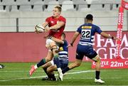 17 July 2021; Duhan van der Merwe of The British & Irish Lions offloads the ball after being tackled during the British and Irish Lions Tour match between DHL Stormers and The British & Irish Lions at Cape Town Stadium in Cape Town, South Africa. Photo by Ashley Vlotman/Sportsfile