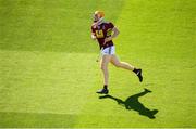17 July 2021; Niall Mitchell of Westmeath celebrates after scoring his side's first goal during the Joe McDonagh Cup Final match between Westmeath and Kerry at Croke Park in Dublin. Photo by Stephen McCarthy/Sportsfile