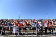 17 July 2021; Supporters during the Ulster GAA Football Senior Championship Semi-Final match between Armagh and Monaghan at Páirc Esler in Newry, Down. Photo by Ramsey Cardy/Sportsfile
