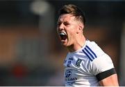17 July 2021; Dessie Ward of Monaghan celebrates at the final whistle of the Ulster GAA Football Senior Championship Semi-Final match between Armagh and Monaghan at Páirc Esler in Newry, Down. Photo by Ramsey Cardy/Sportsfile