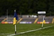 18 July 2021; A sideline flag is seen before the Ulster GAA Football Senior Championship Semi-Final match between Donegal and Tyrone at Brewster Park in Enniskillen, Fermanagh. Photo by Ben McShane/Sportsfile