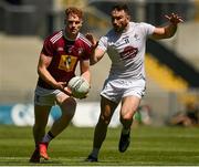 18 July 2021; Ronan Wallace of Westmeath in action against Fergal Conway of Kildare during the Leinster GAA Senior Football Championship Semi-Final match between Kildare and Westmeath at Croke Park in Dublin. Photo by Harry Murphy/Sportsfile