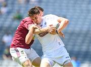 18 July 2021; David Hyland of Kildare is tackled by Lorcan Dolan of Westmeath during the Leinster GAA Senior Football Championship Semi-Final match between Kildare and Westmeath at Croke Park in Dublin. Photo by Eóin Noonan/Sportsfile