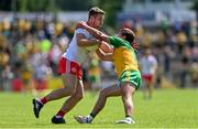 18 July 2021; Niall Sludden of Tyrone in action against Peader Mogan of Donegal during the Ulster GAA Football Senior Championship Semi-Final match between Donegal and Tyrone at Brewster Park in Enniskillen, Fermanagh. Photo by Sam Barnes/Sportsfile