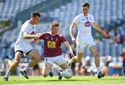 18 July 2021; Ger Egan of Westmeath in action against Eoin Doyle of Kildare during the Leinster GAA Senior Football Championship Semi-Final match between Kildare and Westmeath at Croke Park in Dublin. Photo by Eóin Noonan/Sportsfile