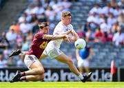 18 July 2021; Jimmy Hyland of Kildare in action against Jack smith of Westmeath during the Leinster GAA Senior Football Championship Semi-Final match between Kildare and Westmeath at Croke Park in Dublin. Photo by Eóin Noonan/Sportsfile