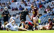 18 July 2021; Kevin Feely of Kildare receives medical attention during the Leinster GAA Senior Football Championship Semi-Final match between Kildare and Westmeath at Croke Park in Dublin. Photo by Eóin Noonan/Sportsfile