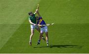 18 July 2021; Declan Hannon of Limerick in action against John O'Dwyer of Tipperary during the Munster GAA Hurling Senior Championship Final match between Limerick and Tipperary at Páirc Uí Chaoimh in Cork. Photo by Daire Brennan/Sportsfile