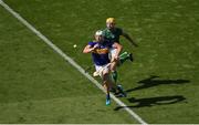 18 July 2021; Pádraic Maher of Tipperary in action against Séamus Flanagan of Limerick during the Munster GAA Hurling Senior Championship Final match between Limerick and Tipperary at Páirc Uí Chaoimh in Cork. Photo by Daire Brennan/Sportsfile