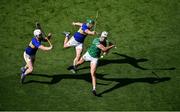 18 July 2021; Kyle Hayes of Limerick in action against Michael Breen, left, and John O'Dwyer of Tipperary during the Munster GAA Hurling Senior Championship Final match between Limerick and Tipperary at Páirc Uí Chaoimh in Cork. Photo by Daire Brennan/Sportsfile