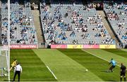 18 July 2021; Cormac Costello of Dublin scores his side's first goal from a penalty during the Leinster GAA Senior Football Championship Semi-Final match between Dublin and Meath at Croke Park in Dublin. Photo by Eóin Noonan/Sportsfile