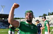 18 July 2021; Seán Finn of Limerick celebrates after his side's victory in the Munster GAA Hurling Senior Championship Final match between Limerick and Tipperary at Páirc Uí Chaoimh in Cork. Photo by Piaras Ó Mídheach/Sportsfile