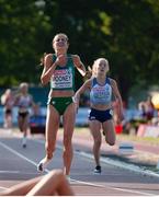 18 July 2021; Laura Mooney of Ireland crosses the finish line in the women's 5000m final during day four of the European Athletics U20 Championships at the Kadriorg Stadium in Tallinn, Estonia. Photo by Marko Mumm/Sportsfile