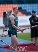 18 July 2021; Diarmuid O'Connor of Ireland competing in the Pole Vault event of the men's Decathlon during day four of the European Athletics U20 Championships at the Kadriorg Stadium in Tallinn, Estonia. Photo by Marko Mumm/Sportsfile
