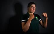 29 June 2021; Middleweight Aoife O'Rourke during a Tokyo 2020 Team Ireland Announcement for Boxing in the Sport Ireland Institute at the Sports Ireland Campus in Dublin.  Photo by Brendan Moran/Sportsfile