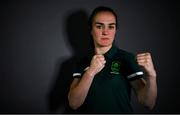 29 June 2021; Lightweight Kellie Harrington during a Tokyo 2020 Team Ireland Announcement for Boxing in the Sport Ireland Institute at the Sports Ireland Campus in Dublin.  Photo by Brendan Moran/Sportsfile
