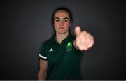 22 June 2021; Lightweight Kellie Harrington during a Tokyo 2020 Team Ireland Announcement for Boxing in the Sport Ireland Institute at the Sports Ireland Campus in Dublin.  Photo by Brendan Moran/Sportsfile