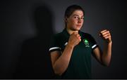 22 June 2021; Middleweight Aoife O'Rourke during a Tokyo 2020 Team Ireland Announcement for Boxing in the Sport Ireland Institute at the Sports Ireland Campus in Dublin.  Photo by Brendan Moran/Sportsfile