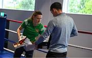 22 June 2021; Aidan and Michaela Walsh during a Tokyo 2020 Team Ireland Announcement for Boxing in the Sport Ireland Institute at the Sport Ireland Campus in Dublin. Photo by Ramsey Cardy/Sportsfile