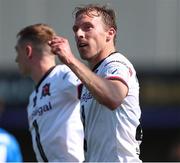 17 July 2021; David McMillan of Dundalk celebrates after scoring his side's first goal during the SSE Airtricity League Premier Division match between Dundalk and Finn Harps at Oriel Park in Dundalk, Louth. Photo by Michael P Ryan/Sportsfile