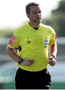 17 July 2021; Referee Robert Harvey during the SSE Airtricity League Premier Division match between Dundalk and Finn Harps at Oriel Park in Dundalk, Louth. Photo by Michael P Ryan/Sportsfile