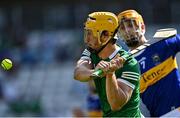 18 July 2021; Tom Morrissey of Limerick shoots under pressure from Barry Heffernan of Tipperary during the Munster GAA Hurling Senior Championship Final match between Limerick and Tipperary at Páirc Uí Chaoimh in Cork. Photo by Piaras Ó Mídheach/Sportsfile