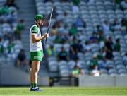 18 July 2021; Limerick goalkeeper Nickie Quaid shields his eyes from the sun during the Munster GAA Hurling Senior Championship Final match between Limerick and Tipperary at Páirc Uí Chaoimh in Cork. Photo by Piaras Ó Mídheach/Sportsfile