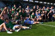 18 July 2021; Limerick players celebrate after the Munster GAA Hurling Senior Championship Final match between Limerick and Tipperary at Páirc Uí Chaoimh in Cork. Photo by Piaras Ó Mídheach/Sportsfile