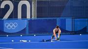 19 July 2021; Shirley McCay of Ireland practices her short corners after a friendly match between Ireland and Argentina at the Oi Hockey Stadium ahead of the start of the 2020 Tokyo Summer Olympic Games in Tokyo, Japan. Photo by Brendan Moran/Sportsfile