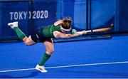 19 July 2021; Sarah Torrans of Ireland practices short corners after a friendly match between Ireland and Argentina at the Oi Hockey Stadium ahead of the start of the 2020 Tokyo Summer Olympic Games in Tokyo, Japan. Photo by Brendan Moran/Sportsfile