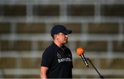 19 July 2021; Limerick manager Diarmuid Mullins is interviewed by TG4 before the Munster GAA Hurling U20 Championship semi-final match between Limerick and Clare at the LIT Gaelic Grounds in Limerick. Photo by Ben McShane/Sportsfile